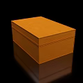 Orange Storage Box With Textured Surface A Stylish Practical Daily Life Household Essential