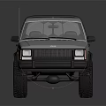 Gray Pickup Truck With Roof Rack Black Tires And Front Grille Design
