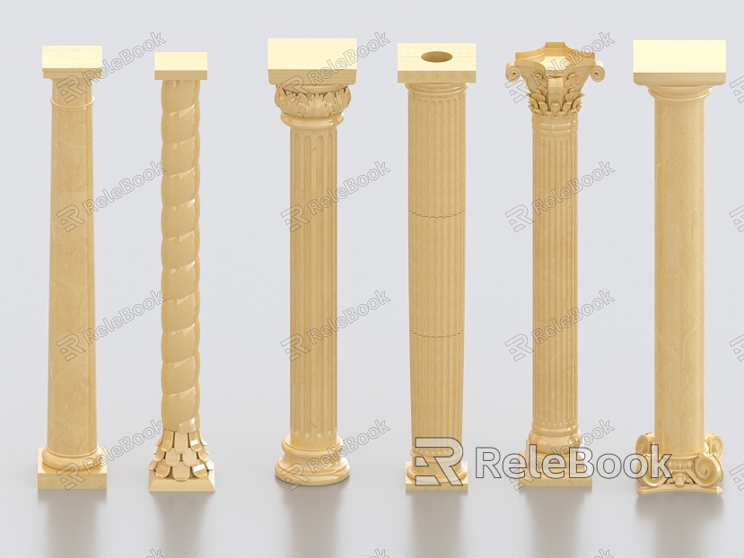 Roman Column Stone Carved Column Stone Column Garden Stone Column Marble Column Column Classical Column model