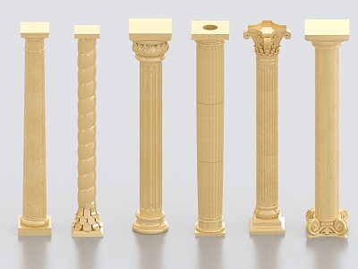 Roman Column Stone Carved Column Stone Column Garden Stone Column Marble Column Classical Column model