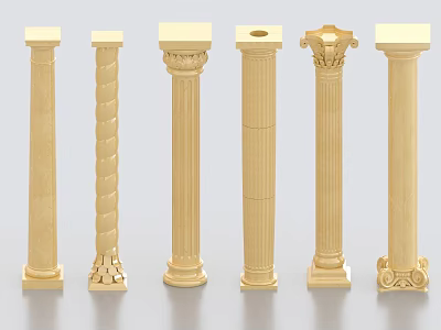 Roman Column Stone Carved Column Stone Column Garden Stone Column Marble Column Classical Column 3d model