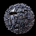 Geometric Spherical Structure Composed Of Diverse Small Equipment Components