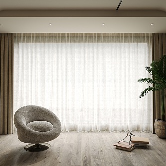 Modern Curtain Screen Curtain Screen Solid Color Dream Curtain Middle Ancient 3d model