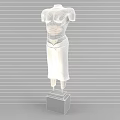 Three Human Figure Decorative Sculpture Set with Stone Texture and Marble Bases for Home Decoration
