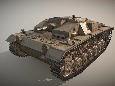 Vintage Military Tank With Detailed Tracks Turret Armor And Historical Structure 3d model