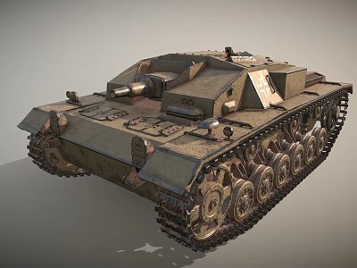 Vintage Military Tank With Detailed Tracks Turret Armor And Historical Structure 3d model Vintage Military Tank With Detailed Tracks Turret Armor And Historical Structure 3d model