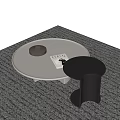 Modern coffee table round coffee table 3d model