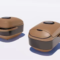 Modern Brown And Black Rice Cookers With Sleek Design For Kitchen Use