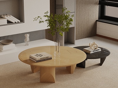 Modern coffee table model