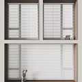 Modern White Window Blinds With Minimalist Design For Home Interior Light Control 3d model