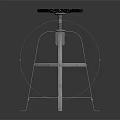 Modern Bar Stool With Speckled Round Seat And Chrome Metal Frame In Reflective Setting