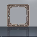 Elegant Traditional Intricate Pattern Swing Door Design With Classic Decorative Frame