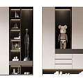 Elegant Modern Shoe Cabinet With Shelves Drawers And Decorative Storage Design