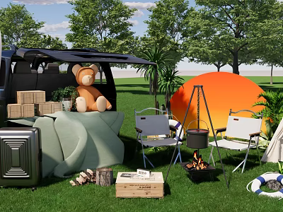 Camping Meichen Trunk Meichen 3d model