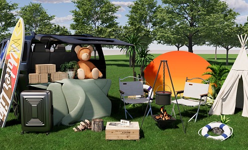 Camping Meichen Trunk Meichen 3d model