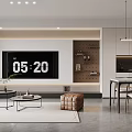 Modern Kitchen Interior Design With White Cabinets Gray Countertop And Built In Appliances