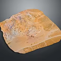 Garden Landscape Design Model With Natural Terrain Mountains Greenery And Paths