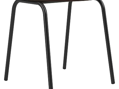 Black Metal Stool With Curved Legs For Modern Home Interior Decor 3d model