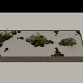 Zen Inspired Garden Ornament With Raked Sand Wave Patterns Green Moss And Stones