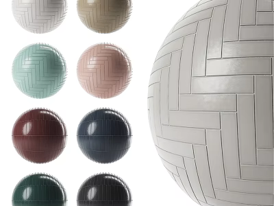 Woven Sphere Components With Various Colors And Textured Design Details 3d model