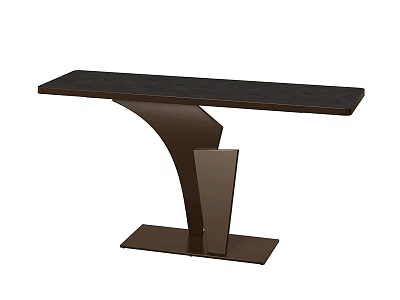Modern Entryway Side Cabinet With Sleek Black Tabletop And Metal Frame 3d model