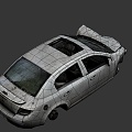 Destroyed car 3d model