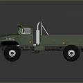 Military Green Armored Tank With Turret Cannon Heavy Tracks And Armor Design