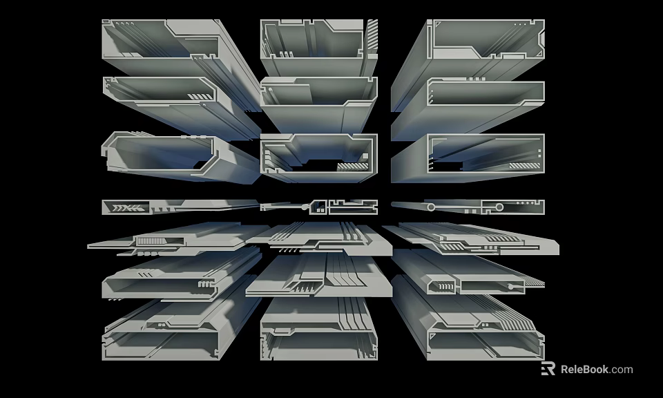 Hardware Tools Various Metal Profiles With Different Shapes For Construction And Industrial Use 3d model