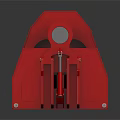 Red Metalworking Rolling Equipment With Dual Silver Rollers And Solid Construction