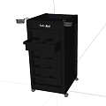 BetterPro Black Commercial Storage Utility Cart With Multiple Drawers And Wheels
