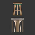 Various Design Wooden Stools With Different Shapes And Colors For Home Furniture
