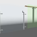 Modern Transparent Glass Fence With Sleek Metal Brackets And Clear Panels For Contemporary Interior Decoration