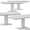 Modern Other Dining Table Marble Modern Wood 3d model