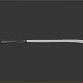 Long Blade Weapon With Black Handle And Silver Sharp Edge Design