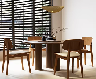 Modern Dining Table and Chair Combination Modern Middle Ancient Round Table Dining Chair Combination Chandelier Dining Table Ornaments Combination Dining Table and Chair Combination Ancient Style Dining Table and Chair 3d model