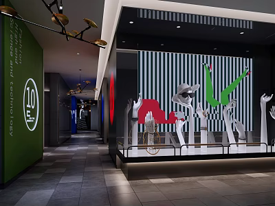 Modern aisle 3d model