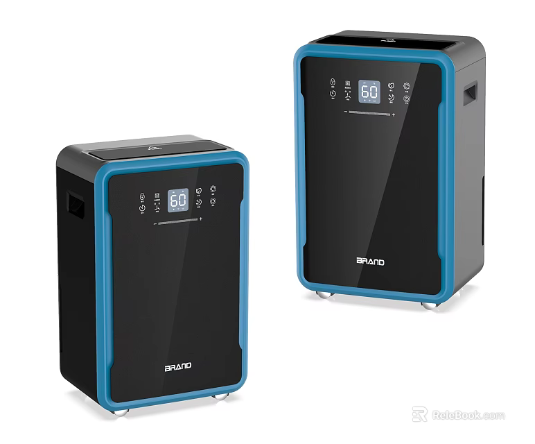SHUO Household Appliances With Digital Display Black Blue Design Two Sizes 3d model 