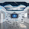 Science and Technology Classroom Robot Classroom Science Classroom Laboratory Drone Classroom Drone Training Drone 3d model