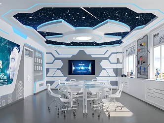 Science and Technology Classroom Robot Classroom Science Classroom Laboratory Drone Classroom Drone Training Drone 3d model