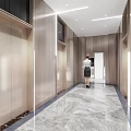 modern elevator hall 3d model