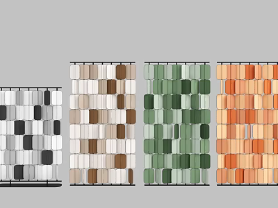 Partition Screen Blade Rotating Partition Light Luxury Partition 3d model