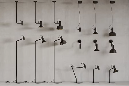 Modern combination lamp chandelier floor lamp table lamp 3d model