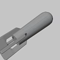 Silver Bomb With Blue Red White Tail Fins And Mock Up Text