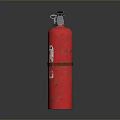 Building Safety Equipment Red Fire Extinguisher With Instructional Labels For Emergencies