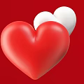 Commercial Decorative Equipment With Red And White Heart Design On Red Background