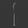 Modern Silver Metal Incense Burner With Spiral Base And Rising Smoke
