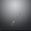 Sharp Throwing Weapon With Metal Chain Pointed Tip And Silver Design