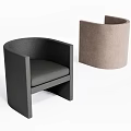 Modern Minimalist Single Sofa With Black And Brown Sleek Design And Comfortable Seat