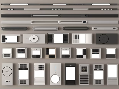 Various Electronic Control Panels And Switch Components For Home Devices 3d model