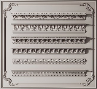 French plaster line 3d model